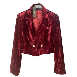 Lulu’s  new with tags size medium cocktail blazer velvet/satin look